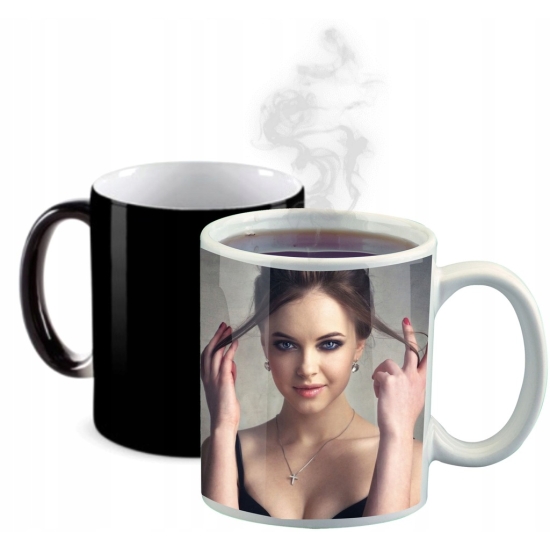 Kubek Magiczny ze zdjęciem napisem Foto Kubek personalizowany