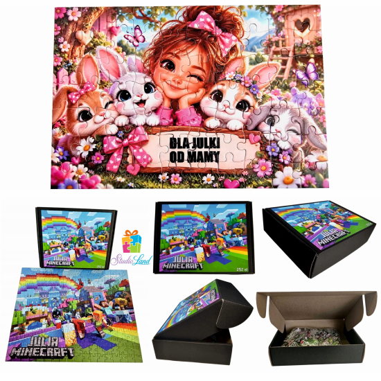 Puzzle personalizowane z Samochodami A3 A4 SAMOCHODY z Dowolnym Napisem Imieniem Dużo Wzorów