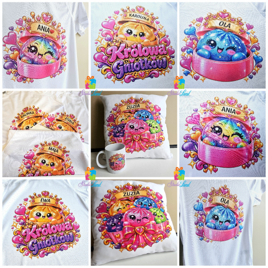 Złoty GNIOTEK Królowa Gniotków squishy Kubek Personalizowany napisem MG50
