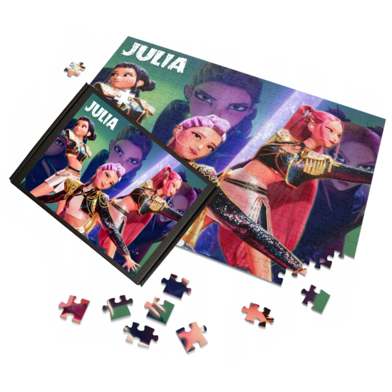 Puzzle A3 A4 HUNTRIX Kpop Demon Hunters Personalizowane z Dowolnym Napisem Imieniem Dużo Wzorów Saja Boys
