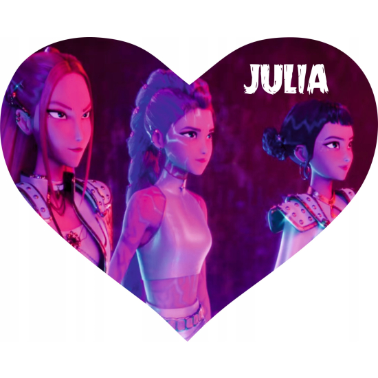 Puzzle w kształcie serca A3 A4 HUNTRIX Kpop Demon Hunters Personalizowane z Dowolnym Napisem Imieniem Dużo Wzorów Saja Boys