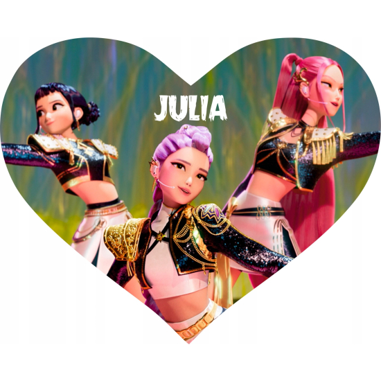 Puzzle w kształcie serca A3 A4 HUNTRIX Kpop Demon Hunters Personalizowane z Dowolnym Napisem Imieniem Dużo Wzorów Saja Boys