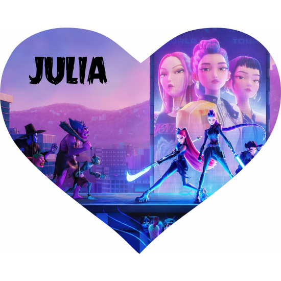 Puzzle w kształcie serca A3 A4 HUNTRIX Kpop Demon Hunters Personalizowane z Dowolnym Napisem Imieniem Dużo Wzorów Saja Boys