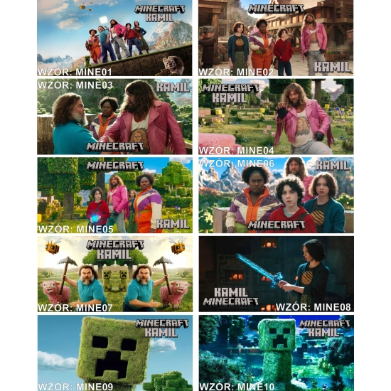 Kubek MINECRAFT film gra Personalizowany z imieniem dedykacją RÓŻNE WZORY
