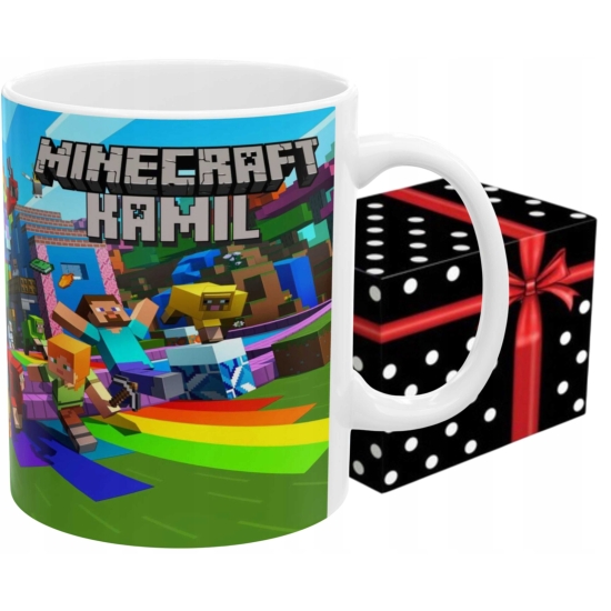 Kubek MINECRAFT film gra Personalizowany z imieniem dedykacją RÓŻNE WZORY