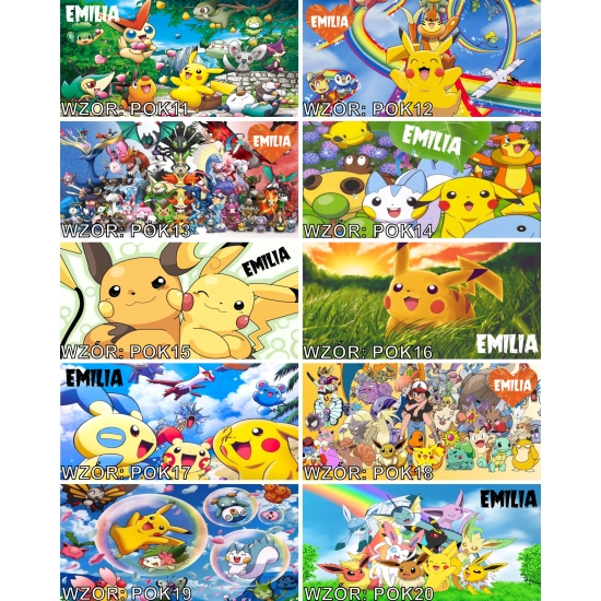 Kubek POKEMON Personalizowany z imieniem dedykacją RÓŻNE WZORY