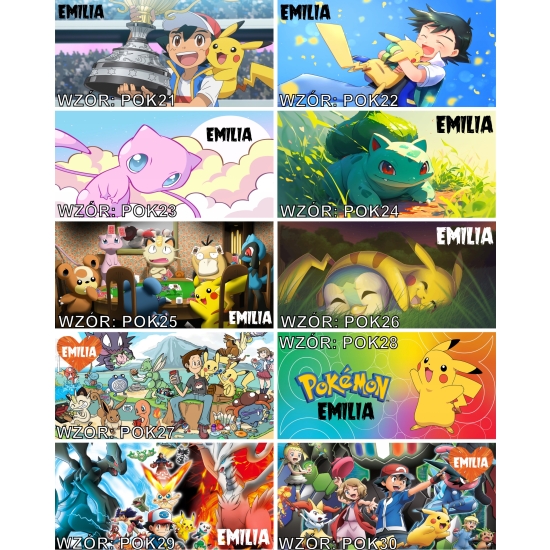 Kubek POKEMON Personalizowany z imieniem dedykacją RÓŻNE WZORY
