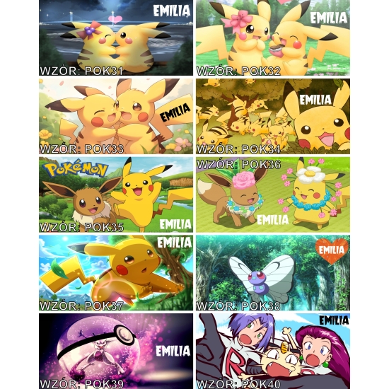 Kubek POKEMON Personalizowany z imieniem dedykacją RÓŻNE WZORY