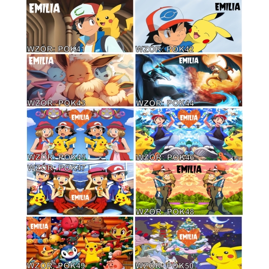 Kubek POKEMON Personalizowany z imieniem dedykacją RÓŻNE WZORY