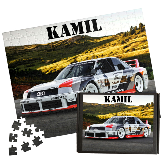 Puzzle A3 A4 SAMOCHODY Personalizowane z Dowolnym Napisem Imieniem Dużo Wzorów z samochodami