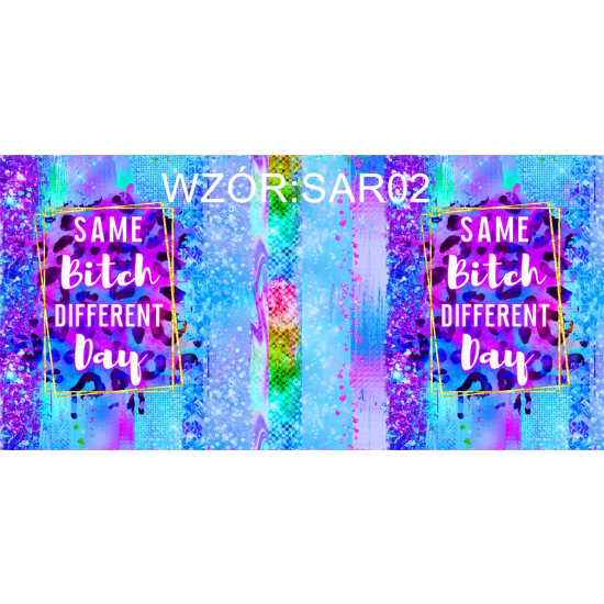Kubek Zabawny Śmieszny SAME BTCH DIFFERENT DAY Perłowe NIEBIESKIE WNĘTRZE do pracy