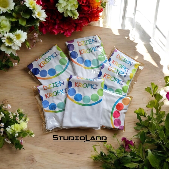 Koszulka Personalizowana DZIEŃ KROPKI z napisem imieniem T-shirt damski męski dziecięcy