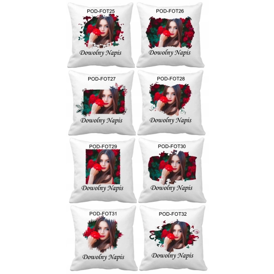 Poduszka z Dowolnym Nadrukiem Zdjęciem Napisem Grafiką Mikrofibra Wzory