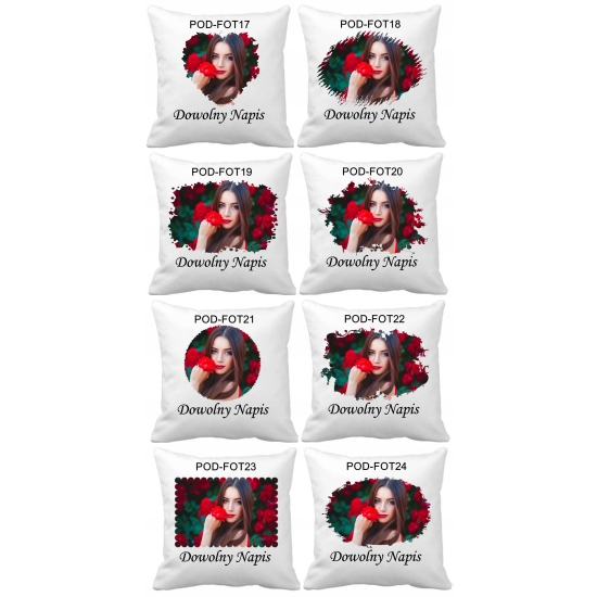 Poduszka z Dowolnym Nadrukiem Zdjęciem Napisem Grafiką Mikrofibra Wzory