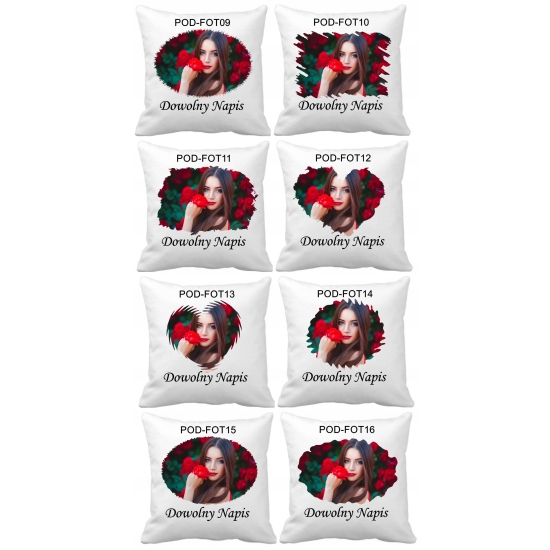 Poduszka z Dowolnym Nadrukiem Zdjęciem Napisem Grafiką Mikrofibra Wzory