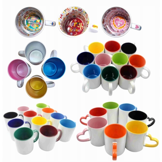 Foto kubek wnętrze HAPPY BIRTHDAY ze zdjęciem personalizowany Napis Logo Grafika pudełko GRATIS