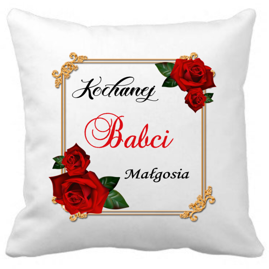 Poduszka na DZIEŃ BABCI Personalizowana Z Imieniem Dedykacją hipoalergiczna POD-BAB02