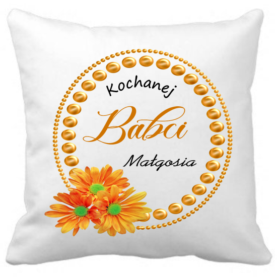 Poduszka na DZIEŃ BABCI Personalizowana Z Imieniem Dedykacją hipoalergiczna POD-BAB07