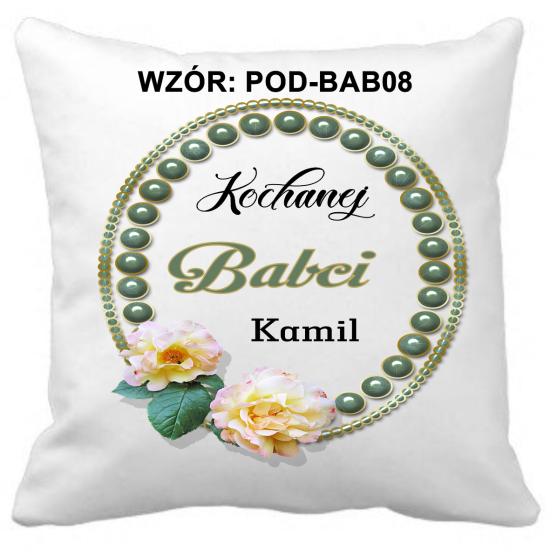 Poduszka na DZIEŃ BABCI Personalizowana Z Imieniem Dedykacją hipoalergiczna POD-BAB08
