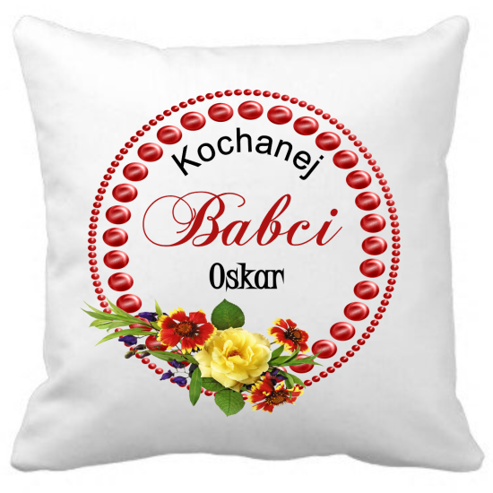 Poduszka na DZIEŃ BABCI Personalizowana Z Imieniem Dedykacją hipoalergiczna POD-BAB09