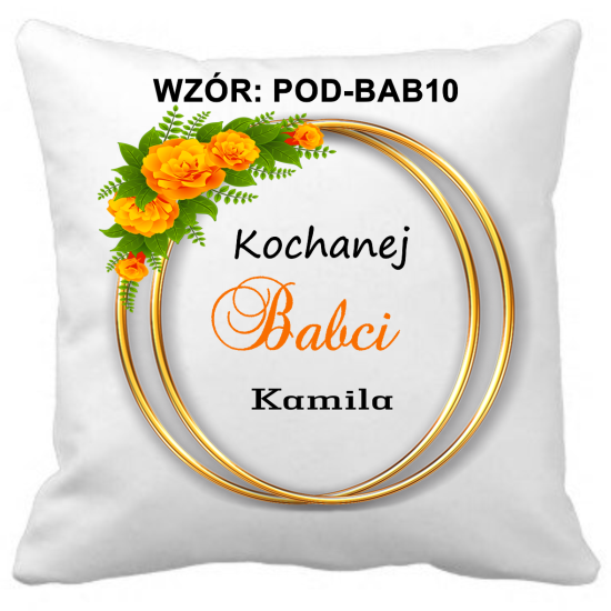 Poduszka na DZIEŃ BABCI Personalizowana Z Imieniem Dedykacją hipoalergiczna POD-BAB10