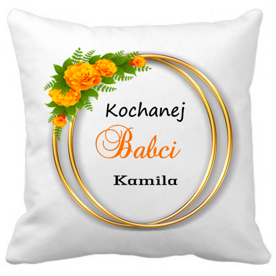Poduszka na DZIEŃ BABCI Personalizowana Z Imieniem Dedykacją hipoalergiczna POD-BAB10