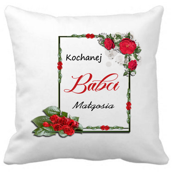Poduszka na DZIEŃ BABCI Personalizowana Z Imieniem Dedykacją hipoalergiczna POD-BAB13