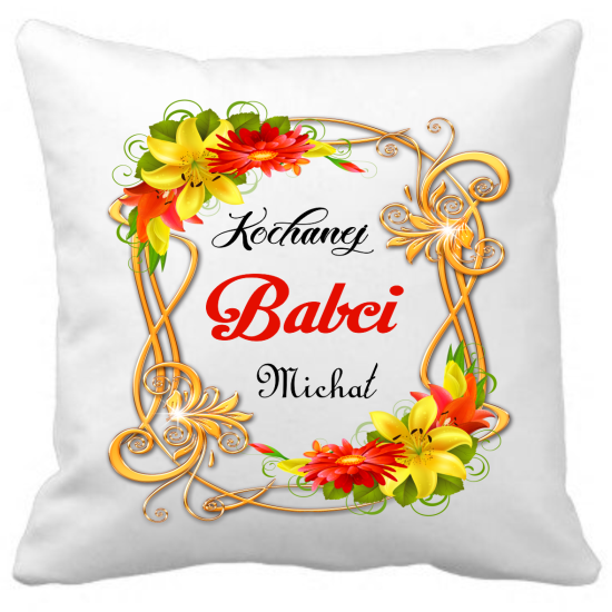 Poduszka na DZIEŃ BABCI Personalizowana Z Imieniem Dedykacją hipoalergiczna POD-BAB14