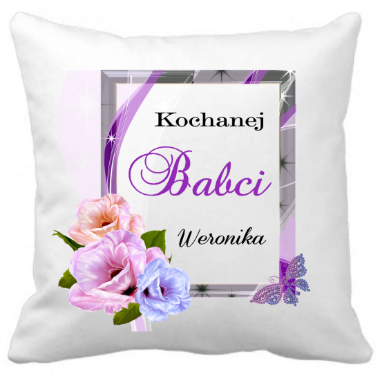 Poduszka na DZIEŃ BABCI Personalizowana Z Imieniem Dedykacją hipoalergiczna POD-BAB15