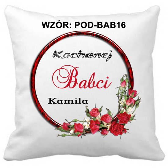 Poduszka na DZIEŃ BABCI Personalizowana Z Imieniem Dedykacją hipoalergiczna POD-BAB16