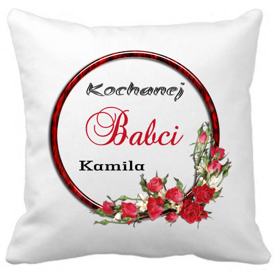 Poduszka na DZIEŃ BABCI Personalizowana Z Imieniem Dedykacją hipoalergiczna POD-BAB16