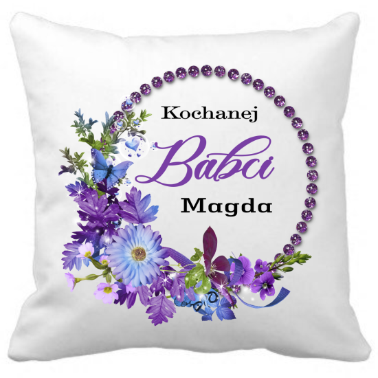 Poduszka na DZIEŃ BABCI Personalizowana Z Imieniem Dedykacją hipoalergiczna POD-BAB18