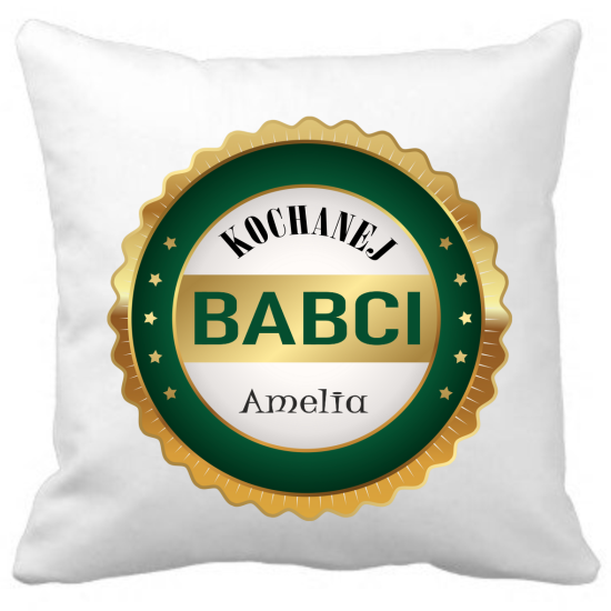 Poduszka na DZIEŃ BABCI Personalizowana Z Imieniem Dedykacją hipoalergiczna POD-BAB19