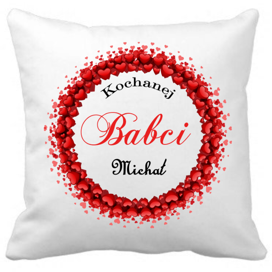 Poduszka na DZIEŃ BABCI Personalizowana Z Imieniem Dedykacją hipoalergiczna POD-BAB20