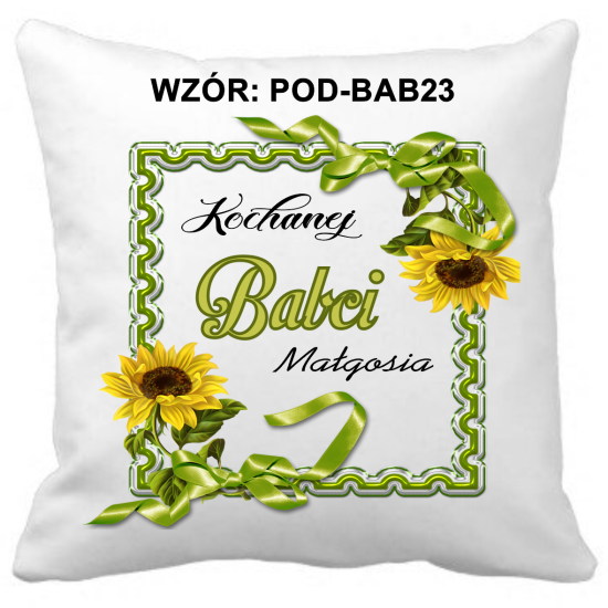 Poduszka na DZIEŃ BABCI Personalizowana Z Imieniem Dedykacją hipoalergiczna POD-BAB23