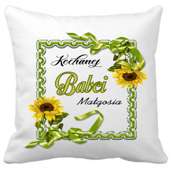 Poduszka na DZIEŃ BABCI Personalizowana Z Imieniem Dedykacją hipoalergiczna POD-BAB23