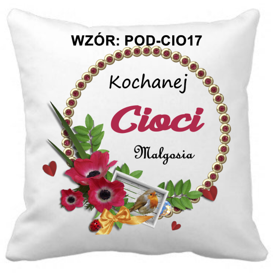 Poduszka DLA CIOCI Personalizowana Z Imieniem Dedykacją hipoalergiczna POD-CIO17