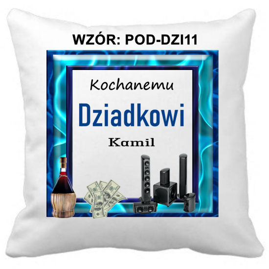 Poduszka na DZIEŃ DZIADKA Personalizowana Z Imieniem Dedykacją hipoalergiczna POD-DZI11