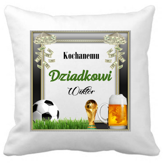 Poduszka na DZIEŃ DZIADKA Personalizowana Z Imieniem Dedykacją hipoalergiczna POD-DZI12