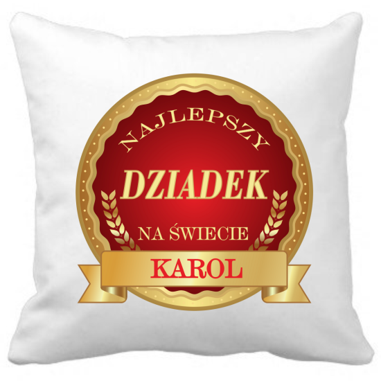 Poduszka na DZIEŃ DZIADKA Personalizowana Z Imieniem Dedykacją hipoalergiczna POD-DZI17