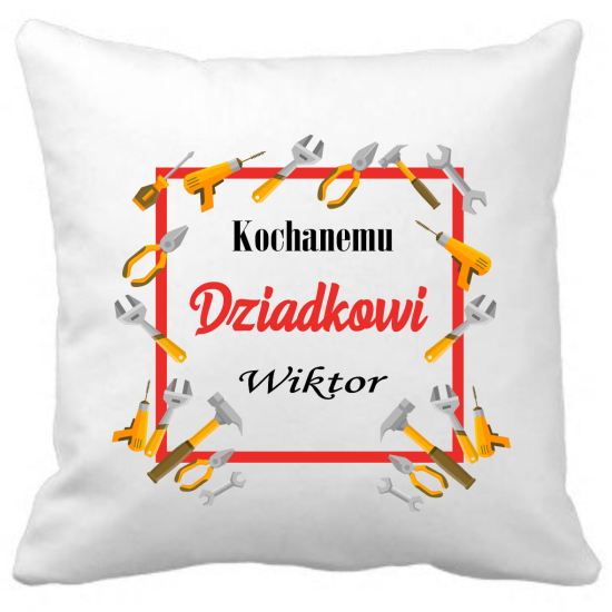 Poduszka na DZIEŃ DZIADKA Personalizowana Z Imieniem Dedykacją hipoalergiczna POD-DZI18