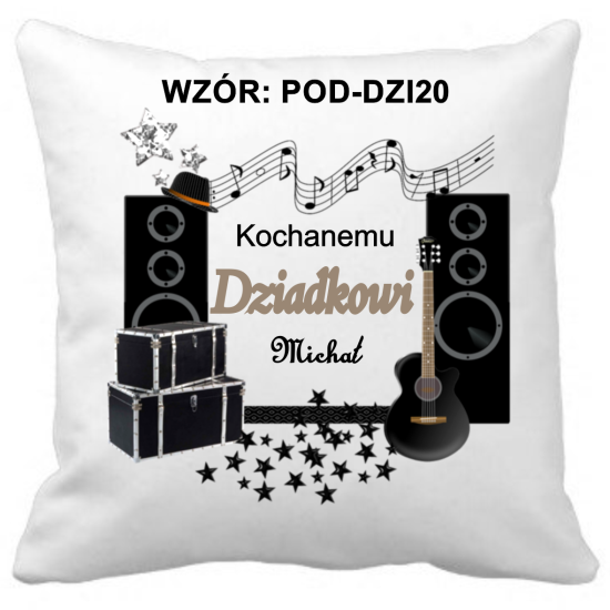 Poduszka na DZIEŃ DZIADKA Personalizowana Z Imieniem Dedykacją hipoalergiczna POD-DZI20