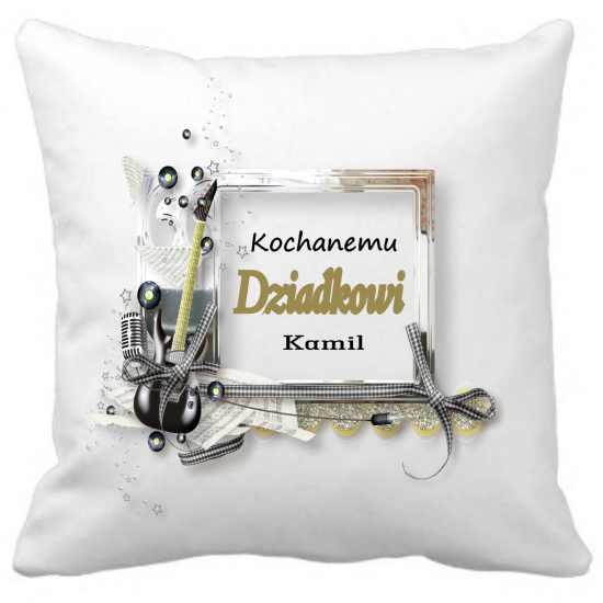Poduszka na DZIEŃ DZIADKA Personalizowana Z Imieniem Dedykacją hipoalergiczna POD-DZI21