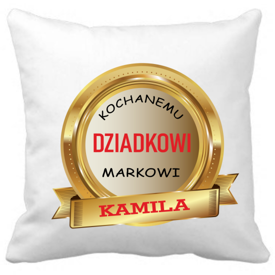 Poduszka na DZIEŃ DZIADKA Personalizowana Z Imieniem Dedykacją hipoalergiczna POD-DZI22