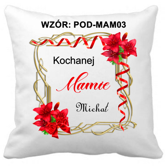 Poduszka na DZIEŃ MATKI Personalizowana Z Imieniem Dedykacją hipoalergiczna POD-MAM03