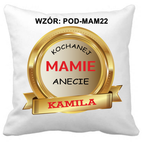 Poduszka na DZIEŃ MATKI Personalizowana Z Imieniem Dedykacją hipoalergiczna POD-MAM22