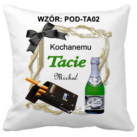 Poduszka na DZIEŃ OJCA Personalizowana Z Imieniem Dedykacją hipoalergiczna POD-TA02