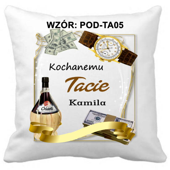 Poduszka na DZIEŃ OJCA Personalizowana Z Imieniem Dedykacją hipoalergiczna POD-TA05