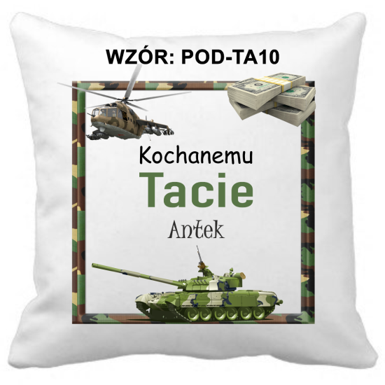 Poduszka na DZIEŃ OJCA Personalizowana Z Imieniem Dedykacją hipoalergiczna POD-TA10