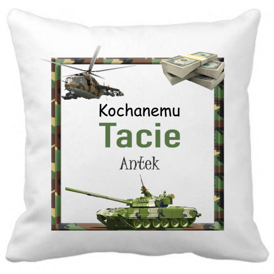 Poduszka na DZIEŃ OJCA Personalizowana Z Imieniem Dedykacją hipoalergiczna POD-TA10